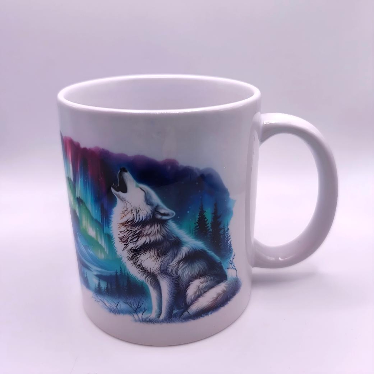 Preview: Wölfe mit Polarlichtern Tasse